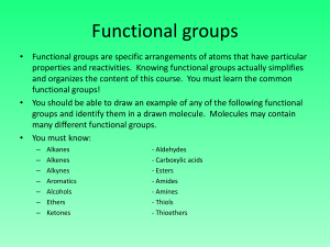 Functional Groups in Organic Chemistry