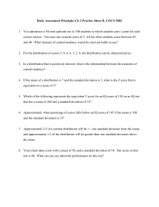 Basic Assessment Principles Practice Sheet II COUN 5002