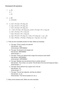 Homework #3 Solutions: Mathematical Logic Problems