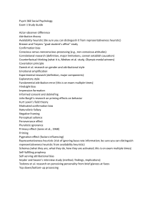 Psych 360 Social Psychology Exam 1 Study Guide