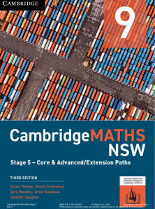 CambridgeMATHS NSW Stage 5 Year 9 Textbook