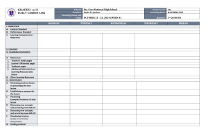 Daily Lesson Log - Mathematics - Week 4