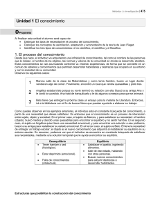 Unidad 1 El conocimiento - M&eacute;todos de Investigaci&oacute;n
