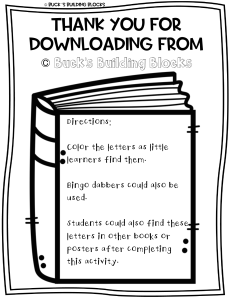 Find and Color the Letter Worksheets