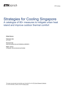 Strategies for Cooling Singapore: Urban Heat Island Mitigation Catalogue