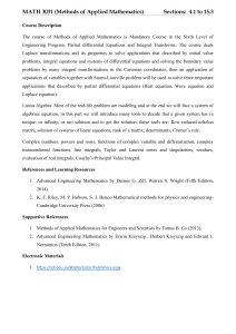 MATH 3031 Methods of Applied Mathematics Course Syllabus