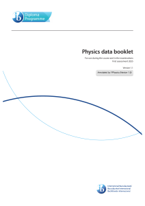 IB Physics Data Booklet 2025: Formulas & Constants