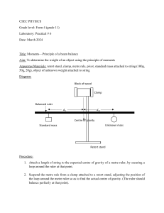 CSEC Physics Practical: Moments & Beam Balance