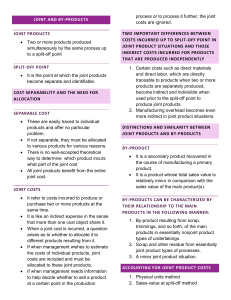 Joint and By-Products in Cost Accounting