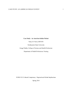 Case Study: American Indian Patient Cultural Competency