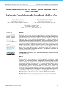 Proceso de Cimentaci&oacute;n Profunda en Edificaciones de Per&uacute;