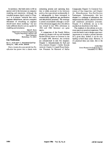 AIChE Journal Book Reviews: Gas Purification & Modeling