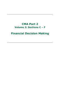 CMA Part 2 Financial Decision Making Textbook