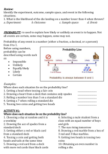 Probability Workbook: Basic Concepts & Activities