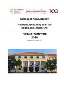 Financial Accounting 188/179 Module Framework 2026