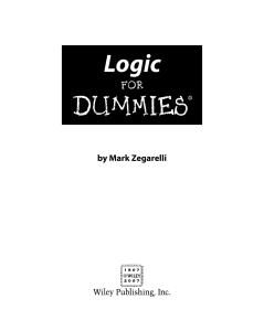 Logic for Dummies: Introduction to Formal Logic