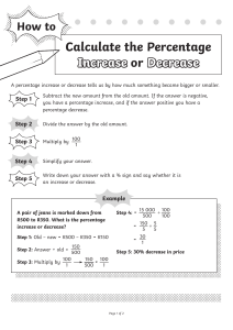 How to Calculate Percentage Increase or Decrease
