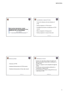 CTTD Insertion and Management