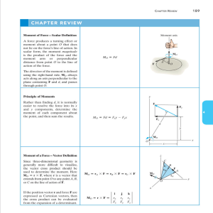 Chapter Review: Force System Resultants