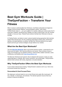 Best Gym Workouts Guide   TheGymFaction &ndash; Transform Your Fitness