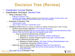 Decision Tree Lecture Notes
