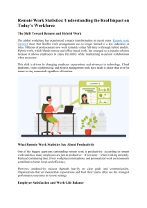 Remote Work Statistics: Impact on Workforce