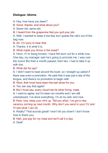 English Idioms Dialogue