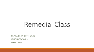 Physiology Remedial Class Presentation