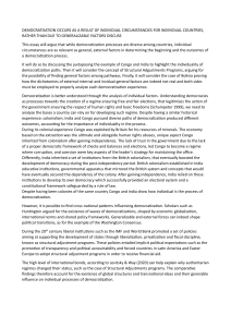 Democratization: Individual vs. General Factors