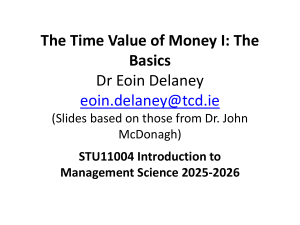 Time Value of Money Basics: Simple & Compound Interest