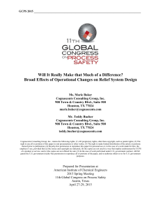 Operational Changes on Relief System Design