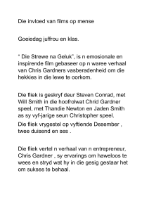 Die invloed van films op mense: 'Die Strewe na Geluk' Essay