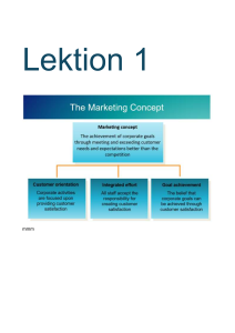 Lektion 1: Marketingkonceptet
