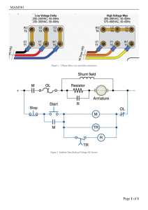 3-Phase Motor & DC Starter Diagrams