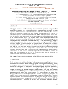 Impedance-Based Concrete Monitoring with Embedded PZT Sensors