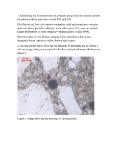 Identifying Fly Ash in Concrete Using Microscopy