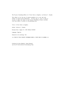 A First Book in Algebra by Wallace C. Boyden