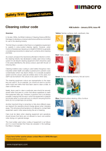 Cleaning Colour Code HSE Bulletin