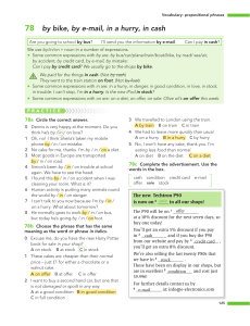 English Vocabulary: Prepositional Phrases & Phrasal Verbs