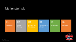 Fu&szlig;ballturnier Meilensteinplan