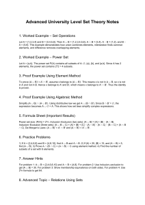 Advanced University Level Set Theory Notes