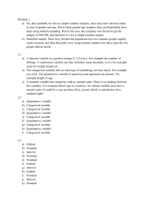 Statistics Workbook: Sampling, Variables, Study Design