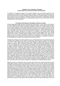 Paraguay UN Position Paper: Children's Rights & LGBTQIA+ Discrimination