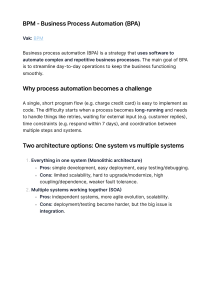 BPM - Business Process Automation (BPA) Overview