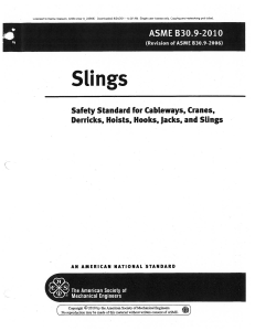 ASME B30.9-2010 Slings Safety Standard