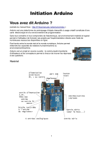 Initiation Arduino : Guide de d&eacute;marrage pour d&eacute;butants