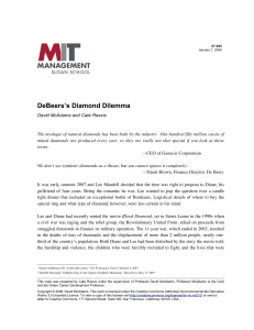 DeBeers&rsquo;s Diamond Dilemma: Case Study on Synthetic Diamonds