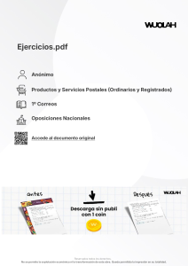 Examen Correos Productos y Servicios Postales