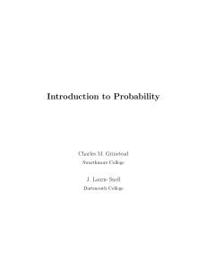 Introduction to Probability Textbook by Grinstead & Snell