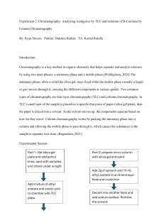 Experiment 2: Chromatography Lab Report